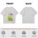 Olive Green T-Shirt With Cute Green Creature Preparing Peas Graphic