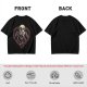 Olive T-shirt with Nosferatu Vampire in Red Heart Frame