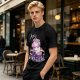 Anxious Magical Unicorn Graphic Olive T-Shirt