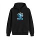 Black hoodie with cute blue diamond graphic that says this design is brilliant