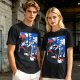 Olive t-shirt with Kiki's Delivery Service window print of girl reading letter