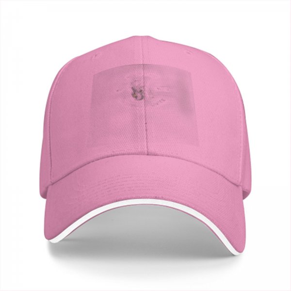 Black Baseball Cap with White Trim Brim
