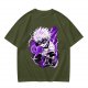 Olive Anime Graphic T-Shirt Featuring Killua Zoldyck