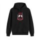 Black Hoodie With Meows Morales Spider Cat Graphic Print