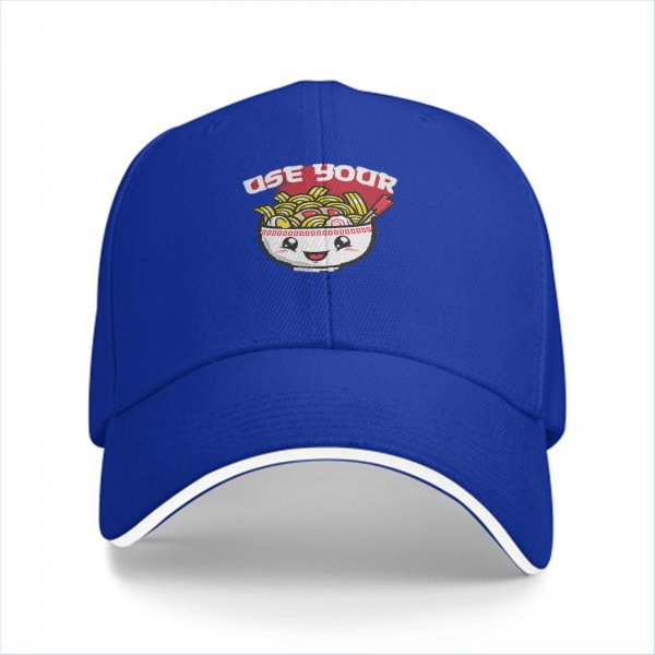 Use Your Ramen Kawaii Graphic Black Baseball Cap