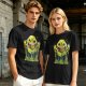 Olive T-Shirt With Playful Green Slime Monster Graphic