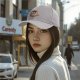 Black Baseball Cap With Cute Smores Character Print