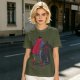Olive T-shirt with Superman Laser Eyes Art Print