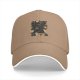 Black Baseball Cap With Cute Cats And Coffee Themed Print