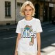 Olive Green T-Shirt With Kitties Rainbow Graphic Design