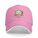 Black Baseball Cap With Cute Ramen Octopus Character Print