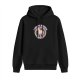 Black hoodie with 'I Don't Believe' unicorn rainbow graphic