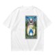Olive T-shirt with My Neighbor Totoro Forest Spirit Tarot-style Print