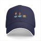 Black Baseball Cap With Cat Earth Fire Graphic Design