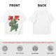 Olive T-Shirt With Cute Dinosaur Holding Its Own Butt Japanese Print