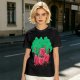 Olive T-Shirt With Cartoon Anthropomorphic Apples In Forest Print