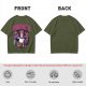 Olive Graphic T-Shirt Featuring Duckneto Superhero Duck Art