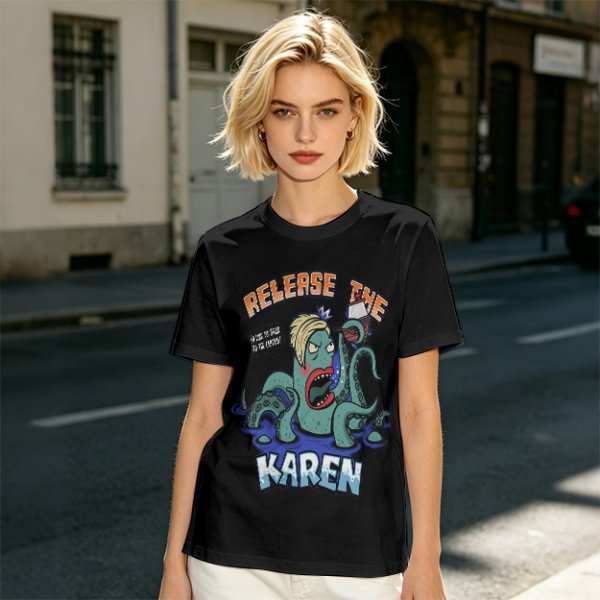 Release The Karen Octopus Graphic T-Shirt