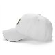 Black baseball cap with skeleton holding coffee and plants design