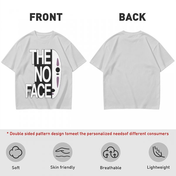 Olive T-shirt with The No Face graphic print