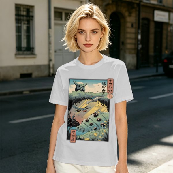 Studio Ghibli Nausicaa of the Valley of the Wind Ukiyo-e Art T-Shirt