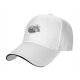 Black baseball cap with wizard pizza graphic print