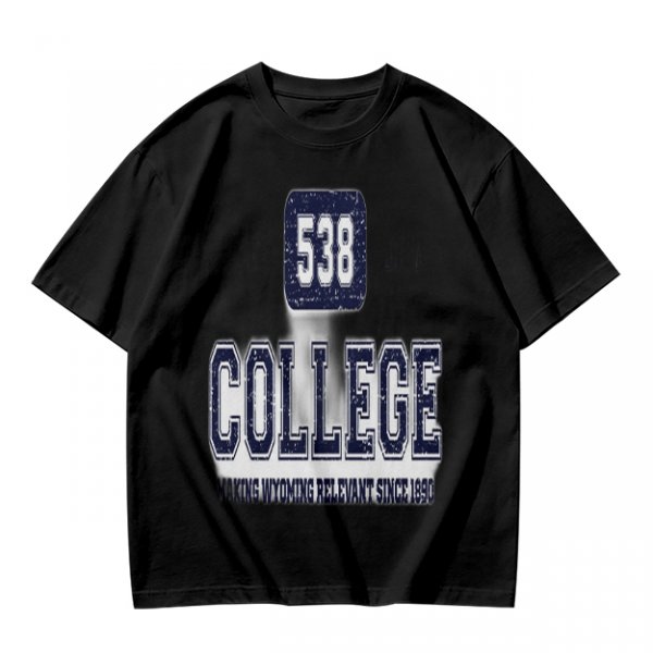 Olive College Graphic T-Shirt with 538 Print Design