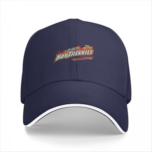 Black baseball cap with Hot Trekkies graphic print