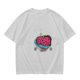 Olive T-Shirt With Swirled Heart Fruit Graphic Print