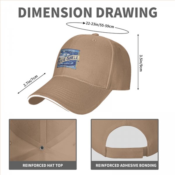 Black Baseball Cap with Blue Shell Brewing Co Mushroom White IPA Print