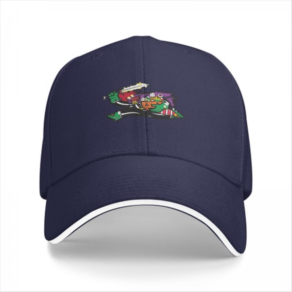 Black Baseball Cap With Colorful Halloween Witch Graphic Print