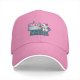 Black baseball cap with cat painting art design