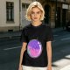 Olive T-shirt with Sleeping Cats in Colorful Bubble Graphic