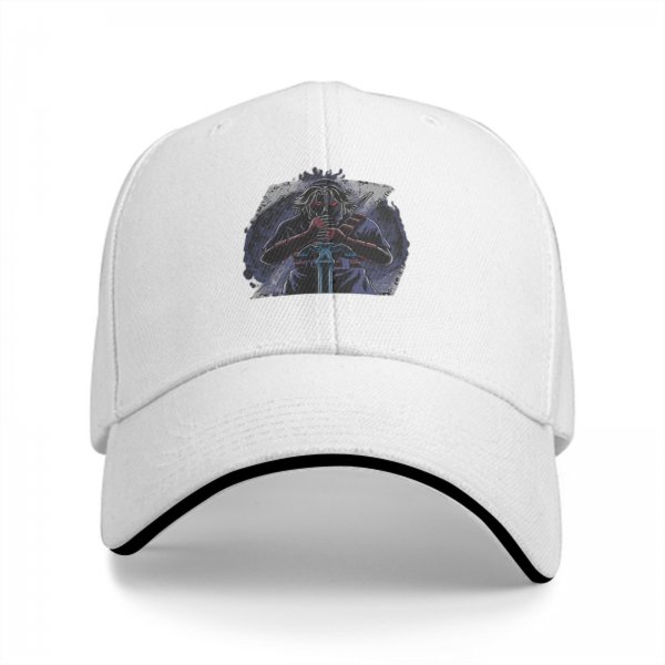 Black Baseball Cap With Dark Fantasy Warrior Sword Print