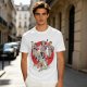 Olive T-shirt with Ghostbusters parody female character graphic print