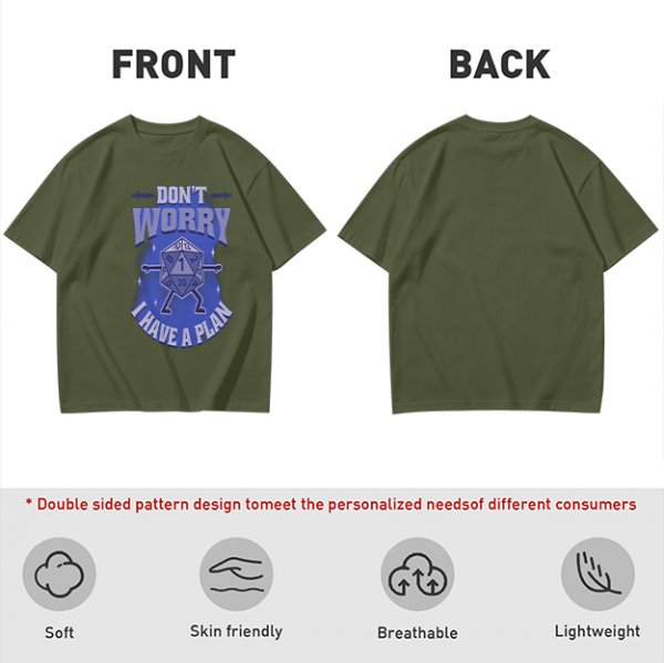 Don't Worry I Have A Plan D20 Dice Graphic T-Shirt
