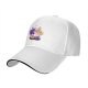 Black baseball cap with cute fantasy bird family illustration