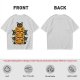 Olive Halloween T-Shirt with Stacked Jack-o'-Lanterns and Black Cats