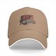 Black baseball cap with sleeping cat on retro computer graphic