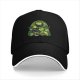 Black Baseball Cap with Maleficent Halloween Themed Print