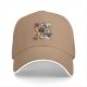 Black Baseball Cap With Cute Cat Food Themed Graphic