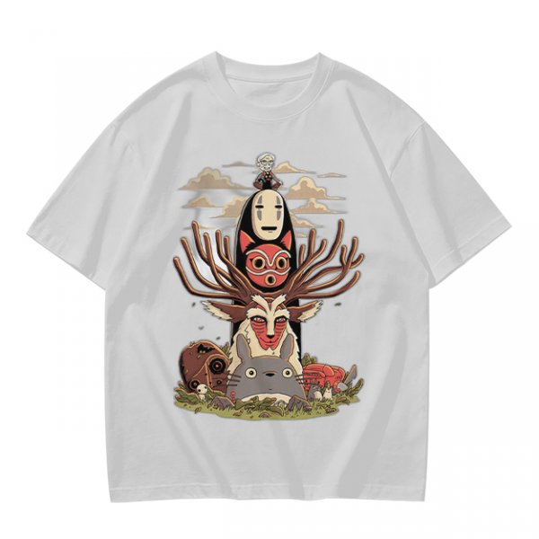 Studio Ghibli Spirited Away Princess Mononoke Totoro Character T-Shirt Art