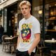 Olive graphic t-shirt with 'Better a Frog Than a Fascist' pilot frog design