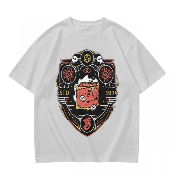 Olive Dungeons & Dragons Themed Graphic T-Shirt ESTD 1974