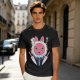 Olive T-Shirt with Princess Mononoke Mask and Kodama Print