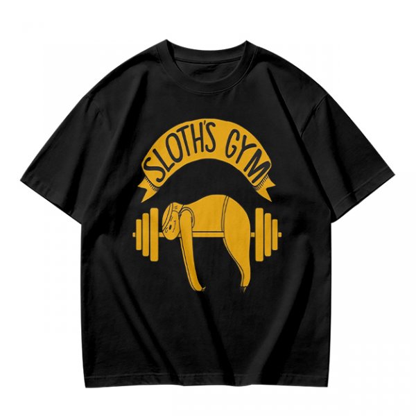 Sloth's Gym T-Shirt with Funny Lifting Sloth Graphic