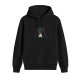 Black Hoodie with Cute Vampire Frog Graphic