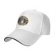 Black baseball cap with raccoon trash around and find out graphic