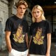 Olive T-Shirt With Cool Cat Lounging On Beach Chair Holding Drink