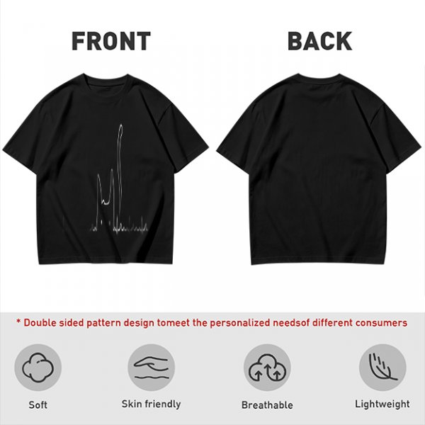 Olive Green Oversized T-Shirt With Abstract Line Art Print